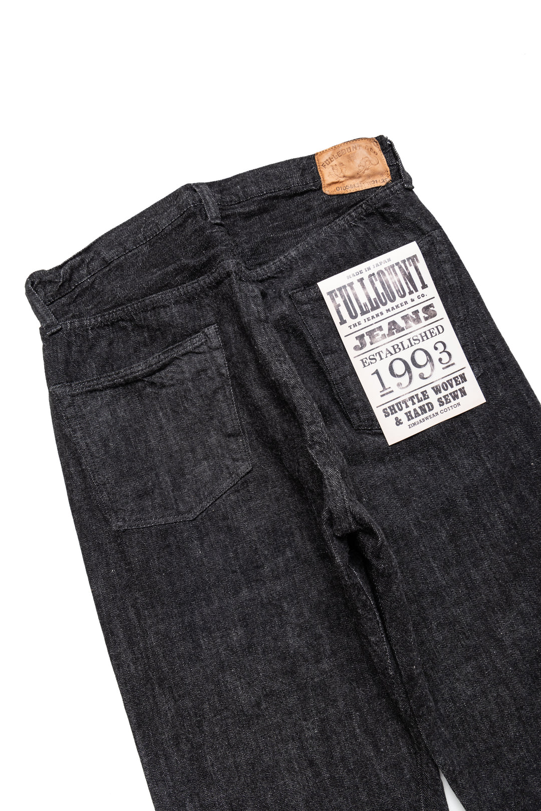 Fullcount 0105BKSS-BIG 11.5oz Black Denim Wide Straight