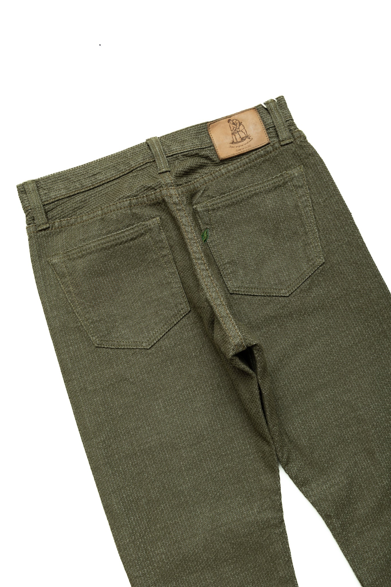 1170-2-OLV Sashiko 5P Pants Relax Tapered - Olive x Olive