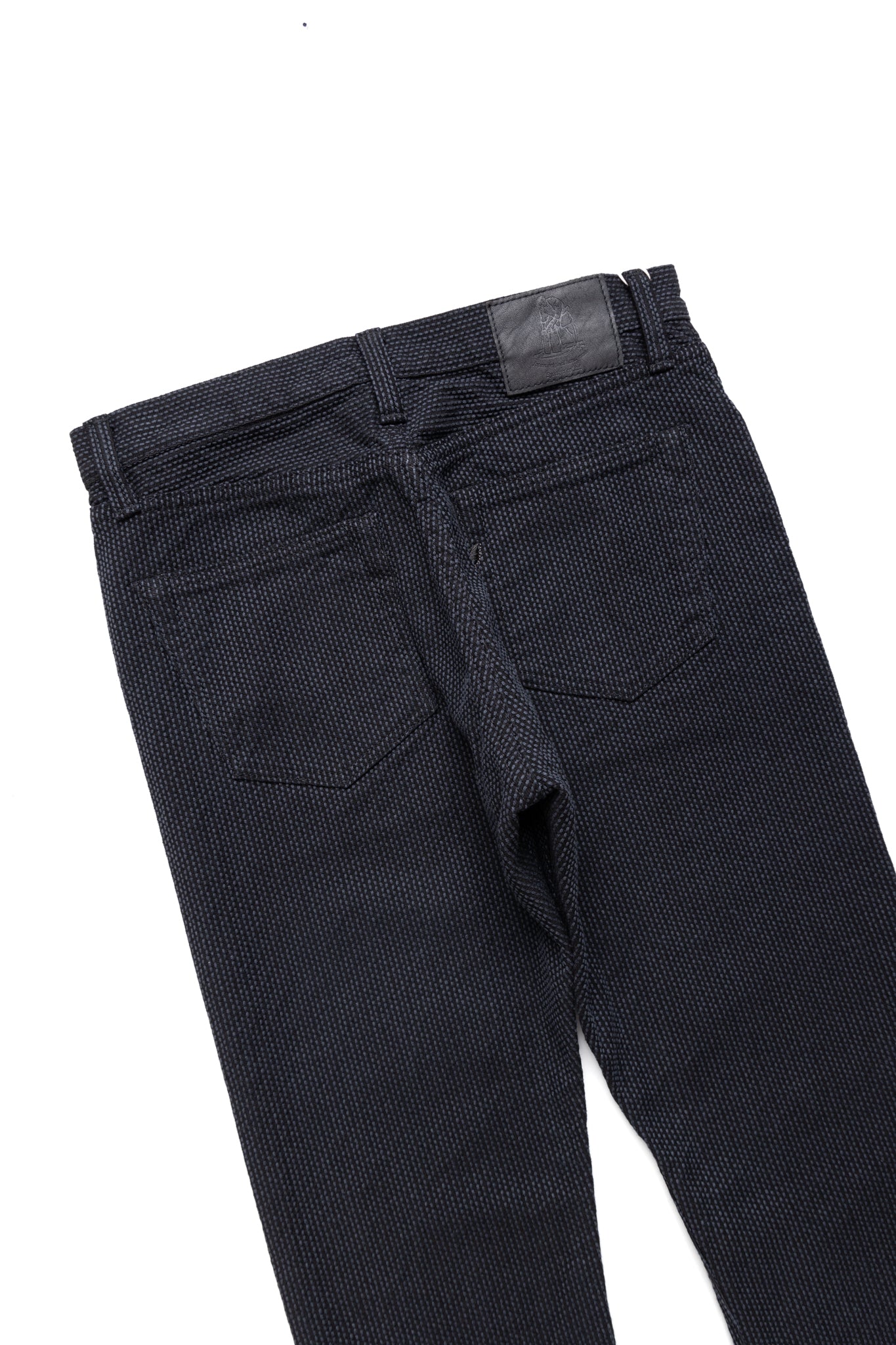1170-2-BK Sashiko 5P Pants Relax Tapered - Grey x Black