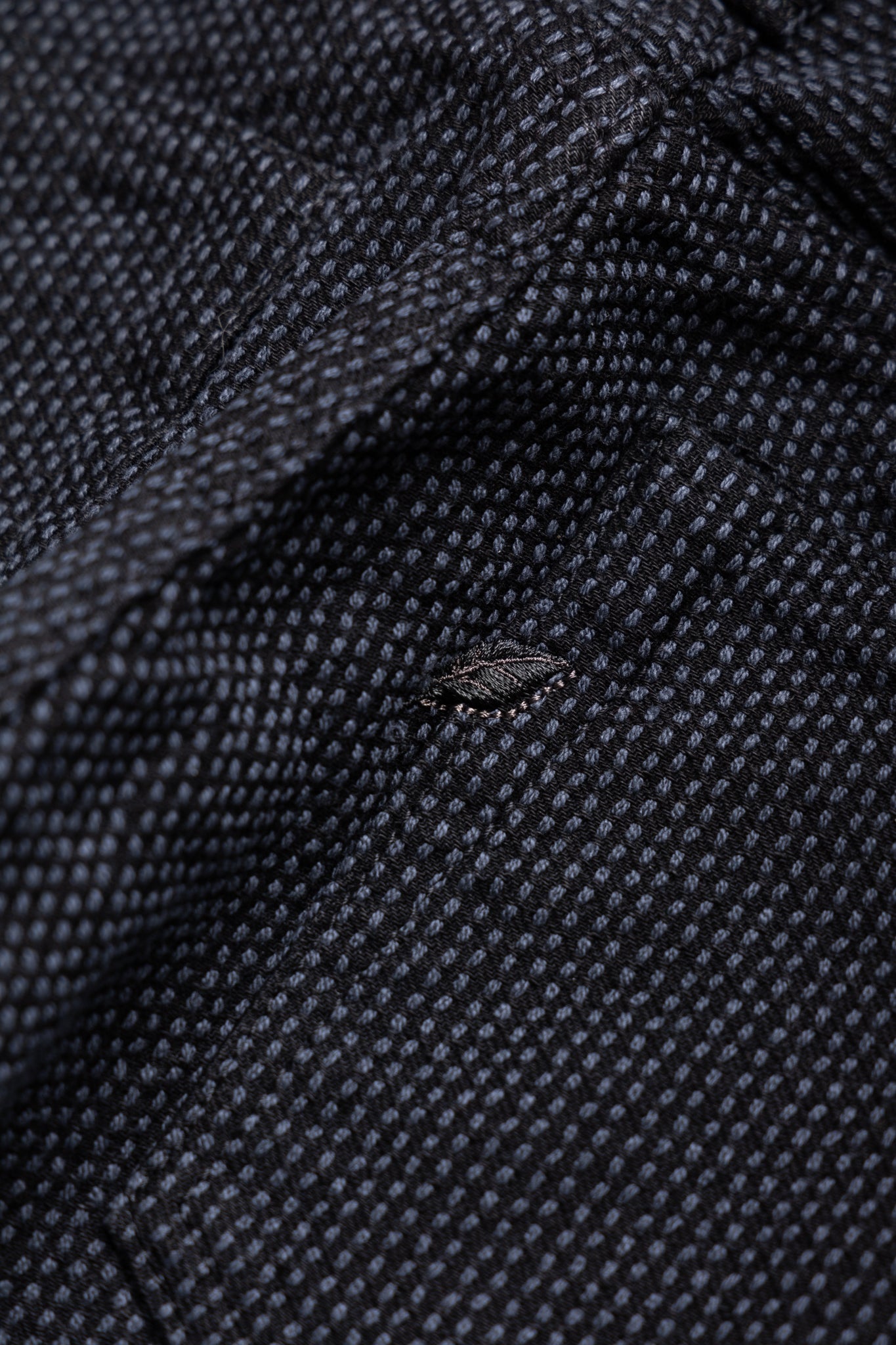 1170-2-BK Sashiko 5P Pants Relax Tapered - Grey x Black