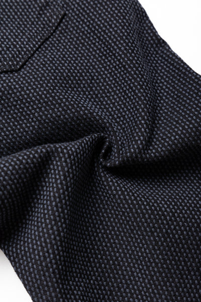 1170-2-BK Sashiko 5P Pants Relax Tapered - Grey x Black