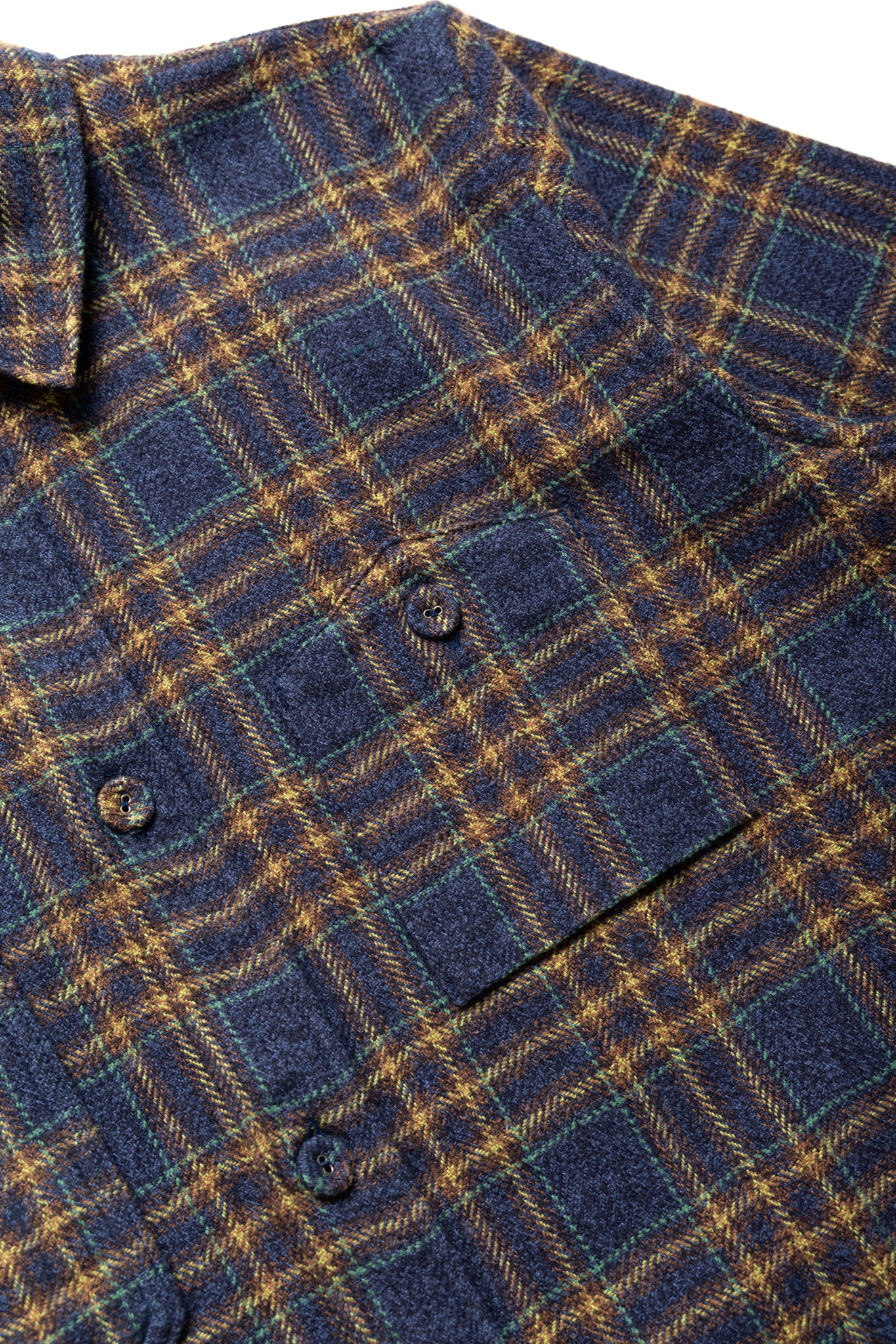 Tweed Check Double Pocket Shirt - Navy – BLUE IN GREEN SOHO