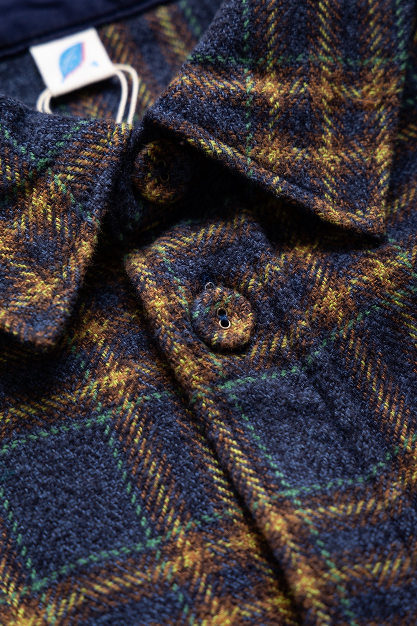 Tweed Check Double Pocket Shirt - Navy – BLUE IN GREEN SOHO