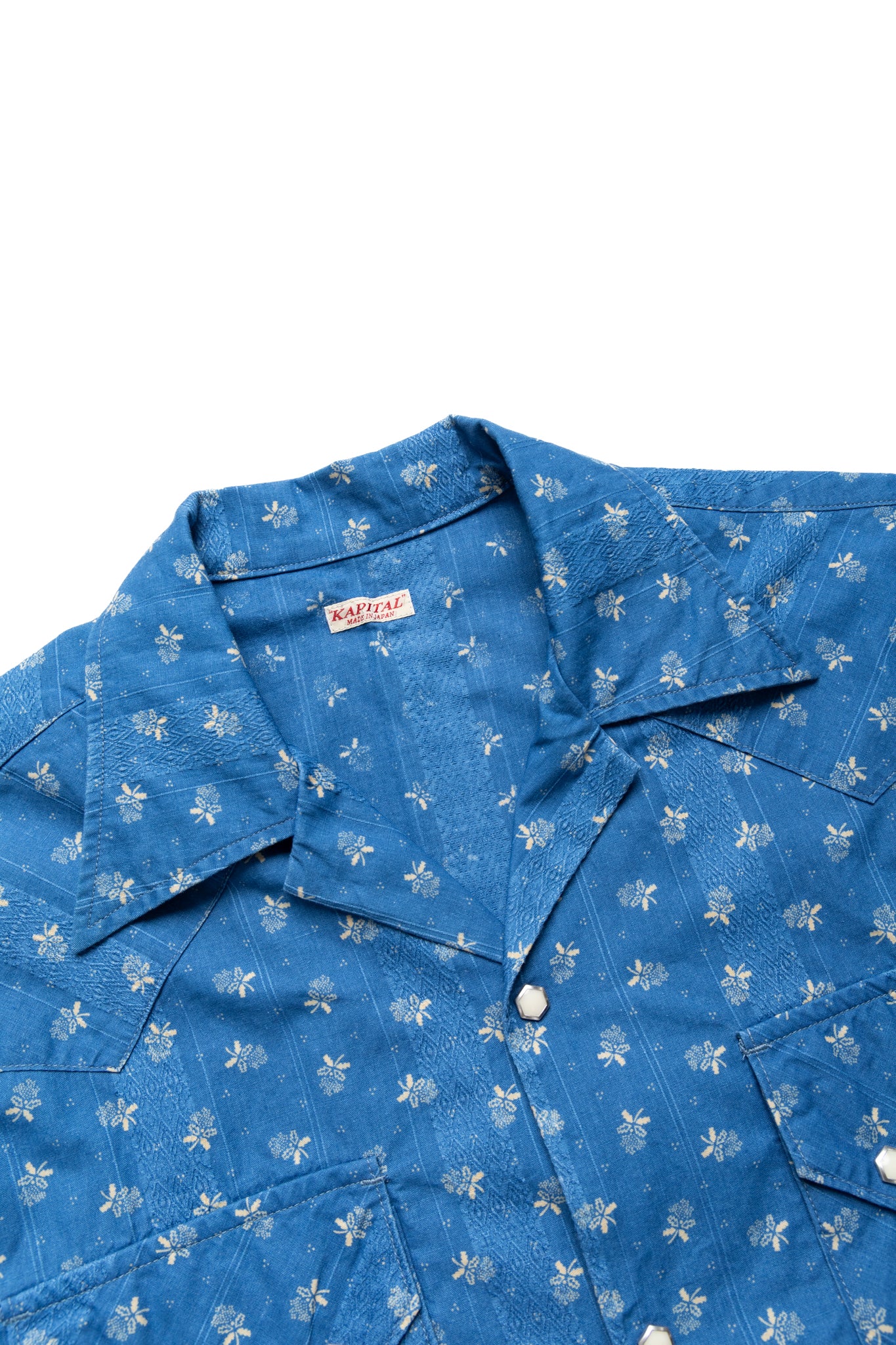 Dobby Stripe IDG Open Collar Western BIG Shirt