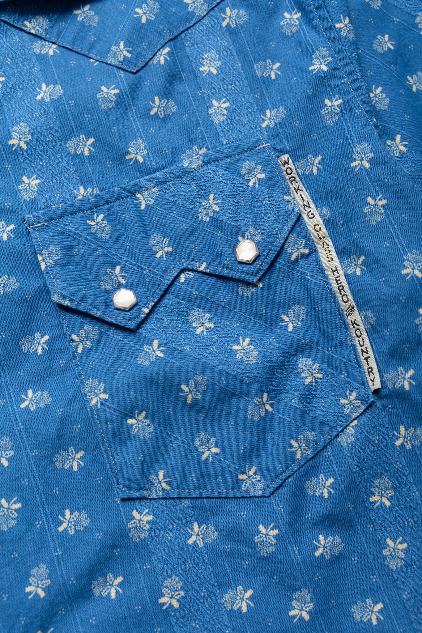 Dobby Stripe IDG Open Collar Western BIG Shirt