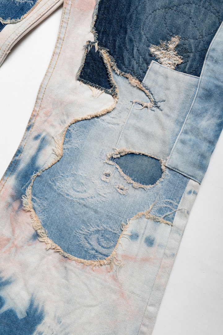 Kapital 14oz Denim 5P Tie-Dye RAT Flare Pants (CRAZY DIXIE Remake