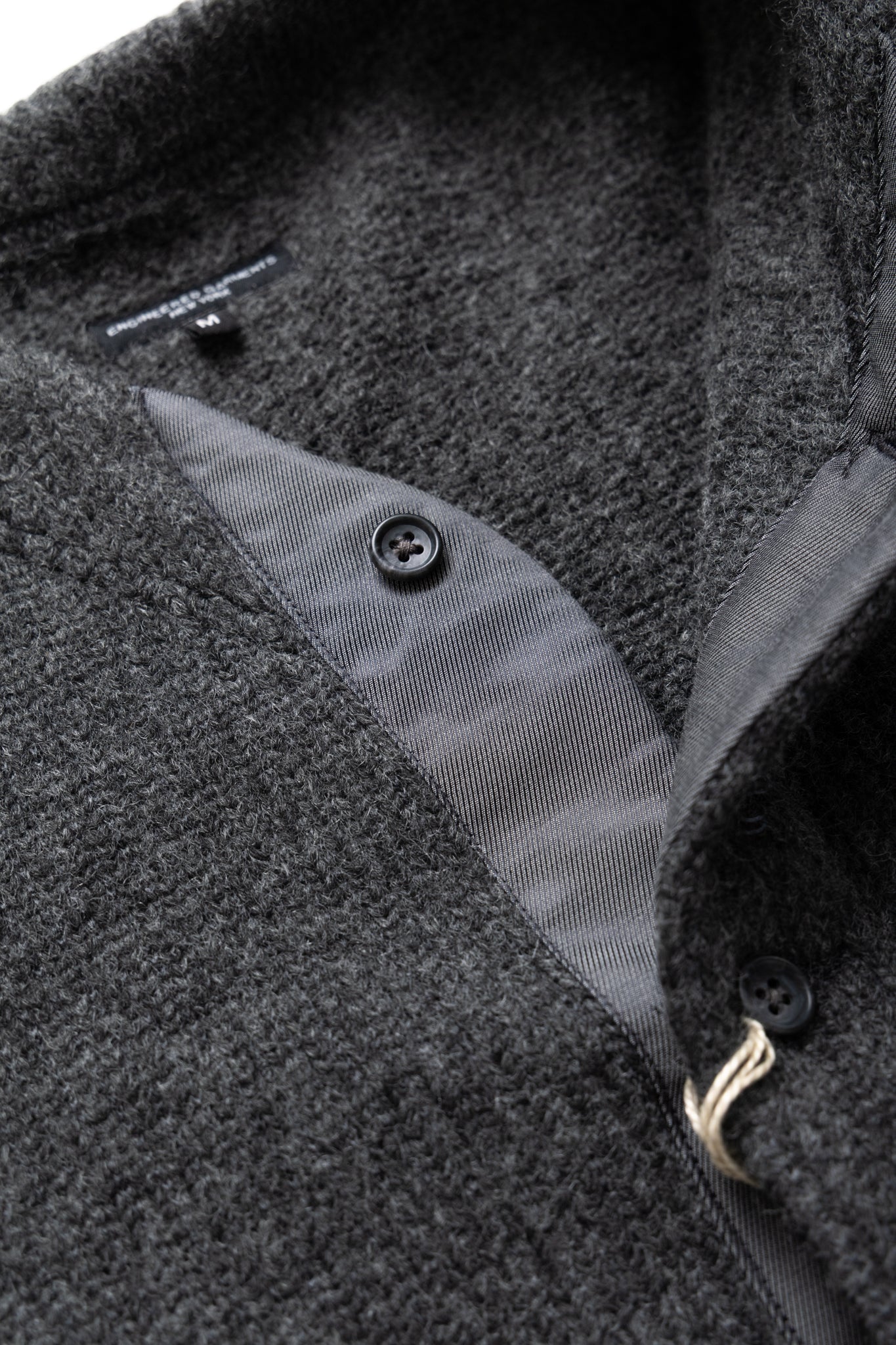 Knit Cardigan Wool Poly Sweater Knit - Charcoal