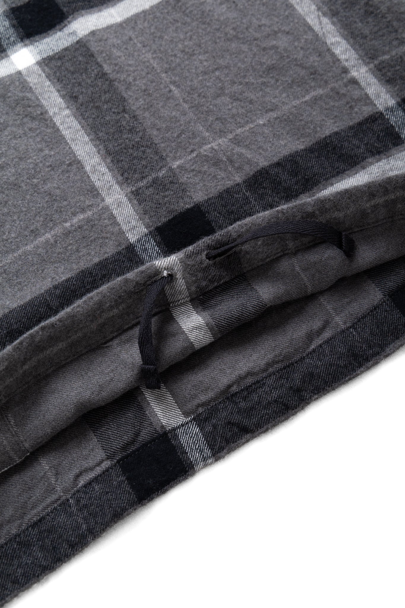 Cagoule Shirt Cotton Brushed Big Plaid - Grey/Black