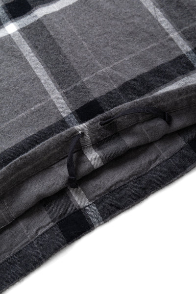 Cagoule Shirt Cotton Brushed Big Plaid - Grey/Black
