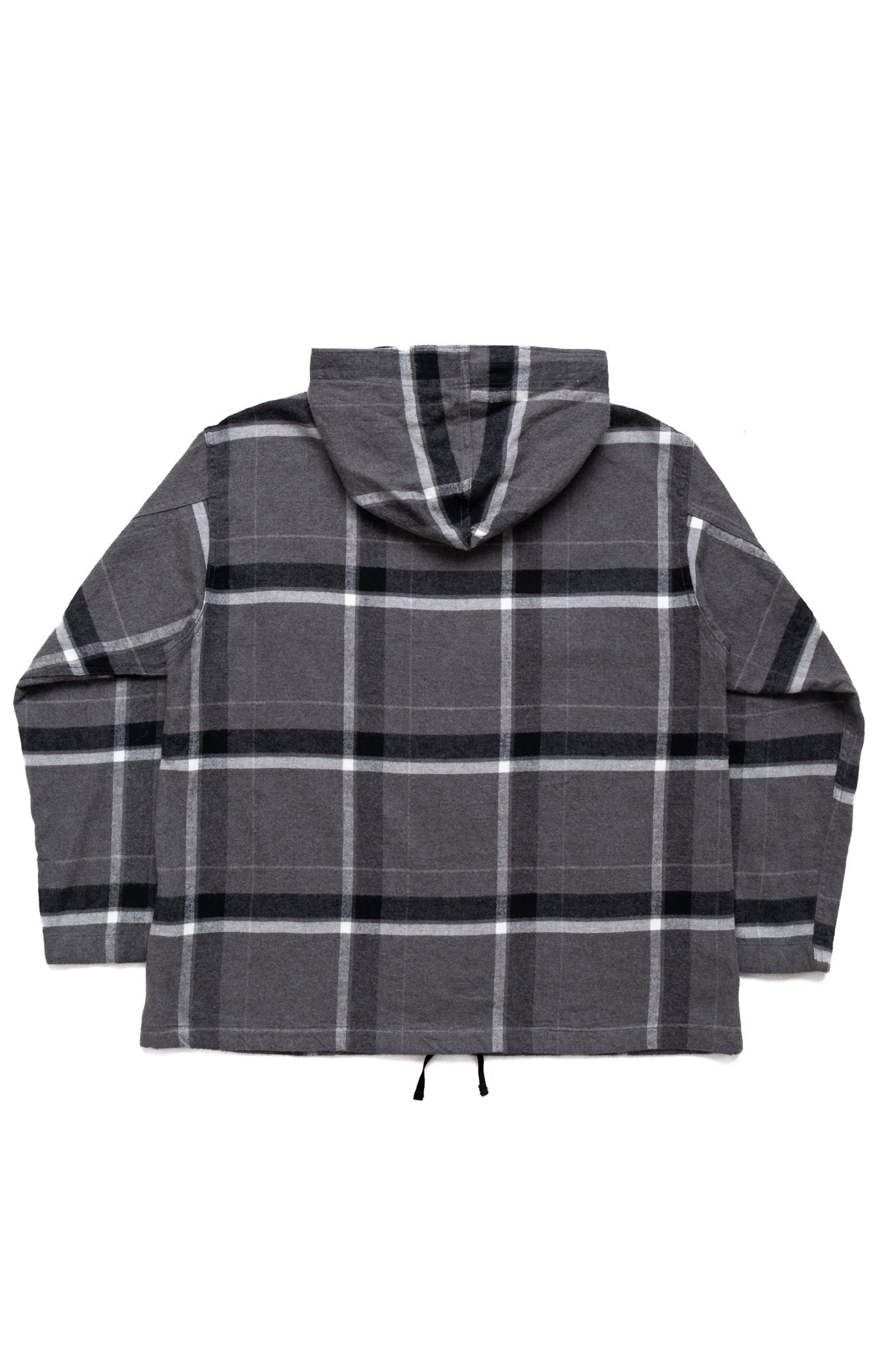 Cagoule Shirt Cotton Brushed Big Plaid - Grey/Black
