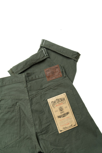 266SVC-GOL 8oz Selvedge Chino Relax Straight - Greyish Olive