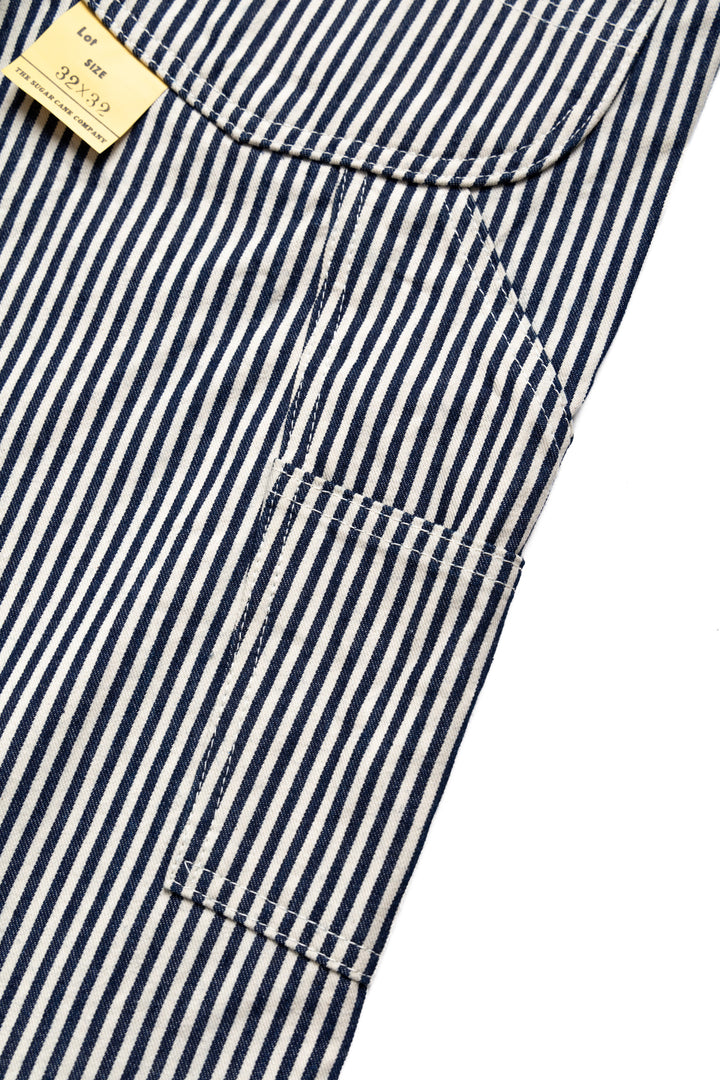 THE SUGAR CANE COMPANY ワークパンツ 34×32 Sugar Cane 11oz Hickory Stripe Work Pants – BLUE IN GREEN SOHO