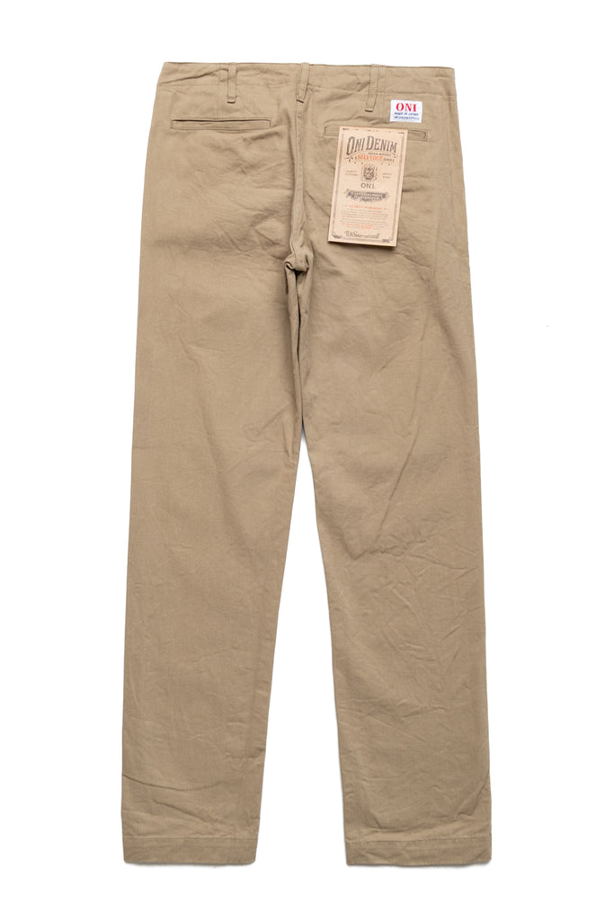 Oni Denim 718CH-KHB 8oz Chino Regular Straight - Khaki Beige