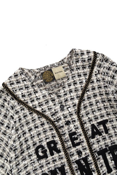 Fancy Tweed GREAT KOUNTRY Baseball Shirt - White