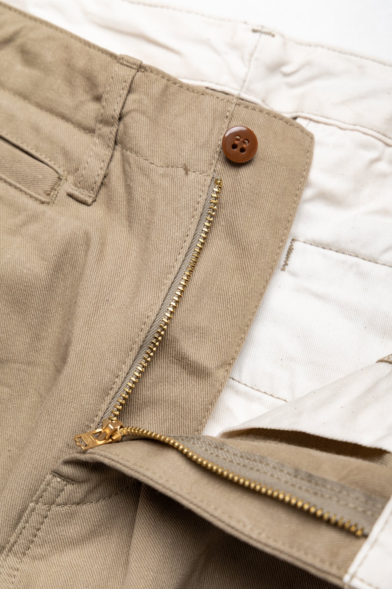 718CH-KHB 8oz Chino Regular Straight - Khaki Beige