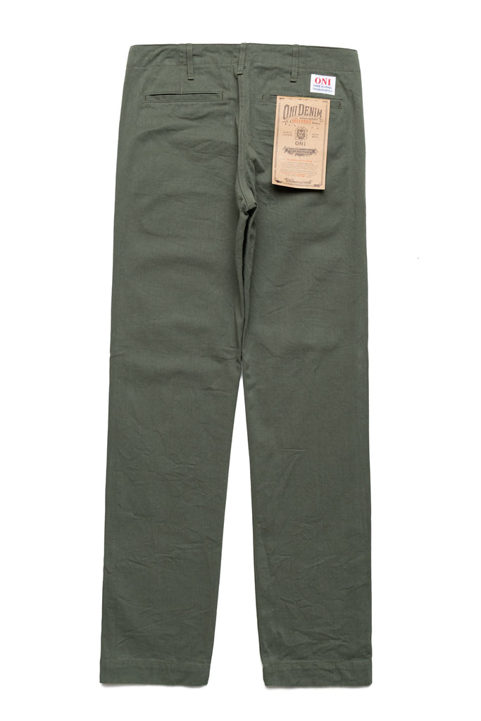 Oni Denim 718CH-GOL 8oz Chino Regular Straight - Greyish Olive