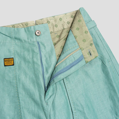 Kapital  COTTON/LINEN GRANDRELLE HERRINGBONE LUMBER PANTS-TAQ K2304LP103