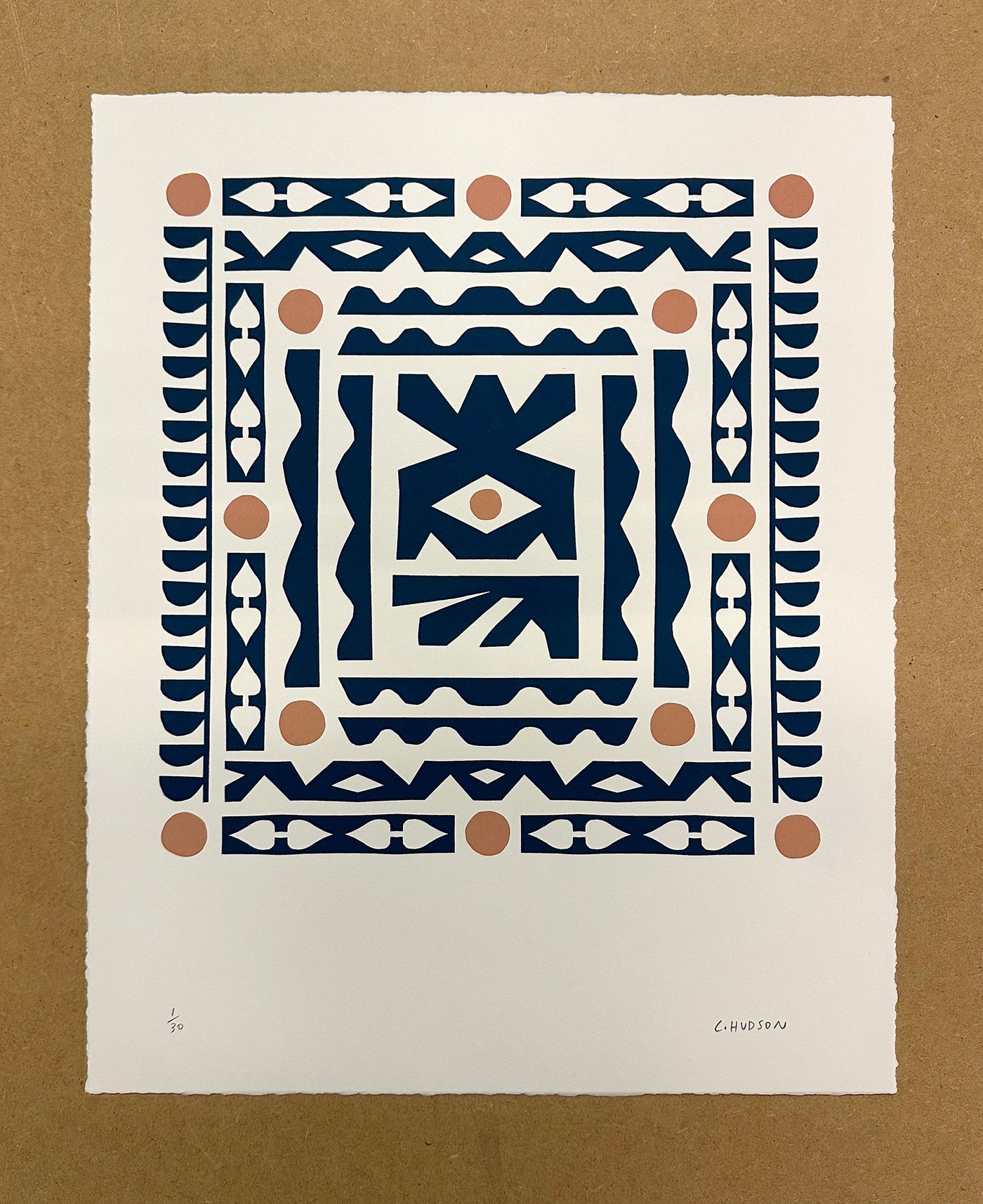 Screen print on Coventry Rag Vellum White