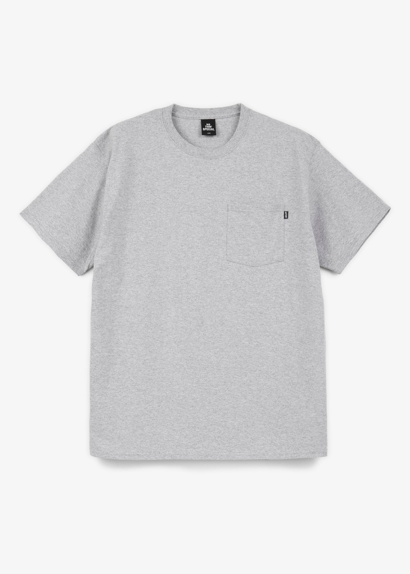 BUILT TO DeATH Pocket Tee - Heather Grey