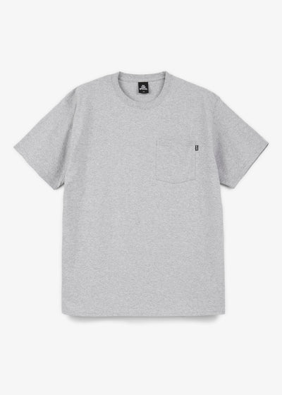 BUILT TO DeATH Pocket Tee - Heather Grey