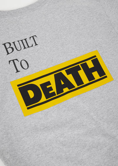 BUILT TO DeATH Pocket Tee - Heather Grey