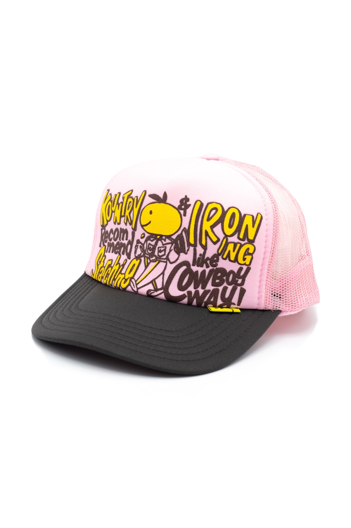 CONEYCOWBOWY Trucker Cap - Pink x Charcoal Grey