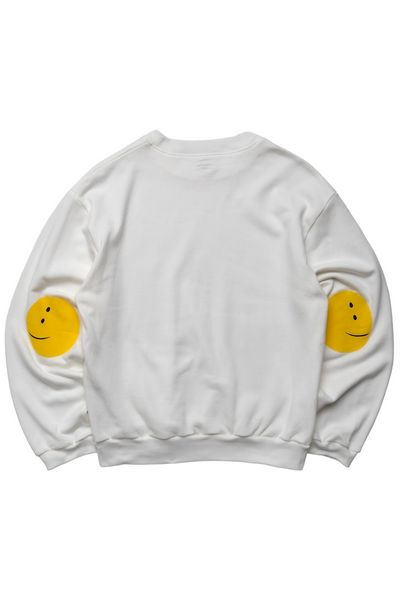 ECO SWT Knit Crew SWT (RAINBOWY Patch) - White