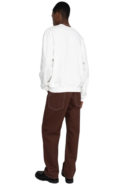 ECO SWT Knit COOKIE Pocket Crew SWT (PECKISH Little Bear&Harmony) - White