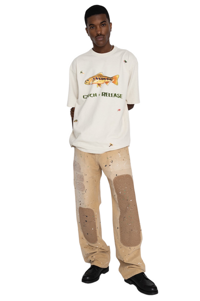 Twill Painted Patchwerk - Beige