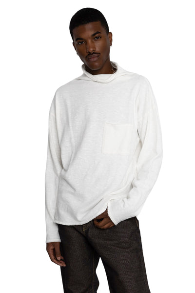 AMUSE Knit GANDHI Long Sleeve T - White