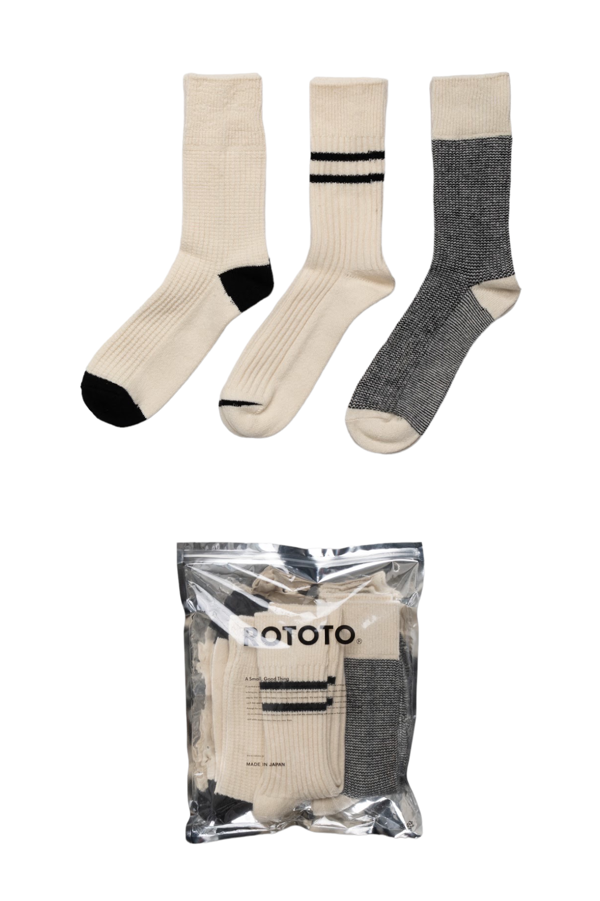 Recycle Cotton/Wool Daily 3 Pack Socks