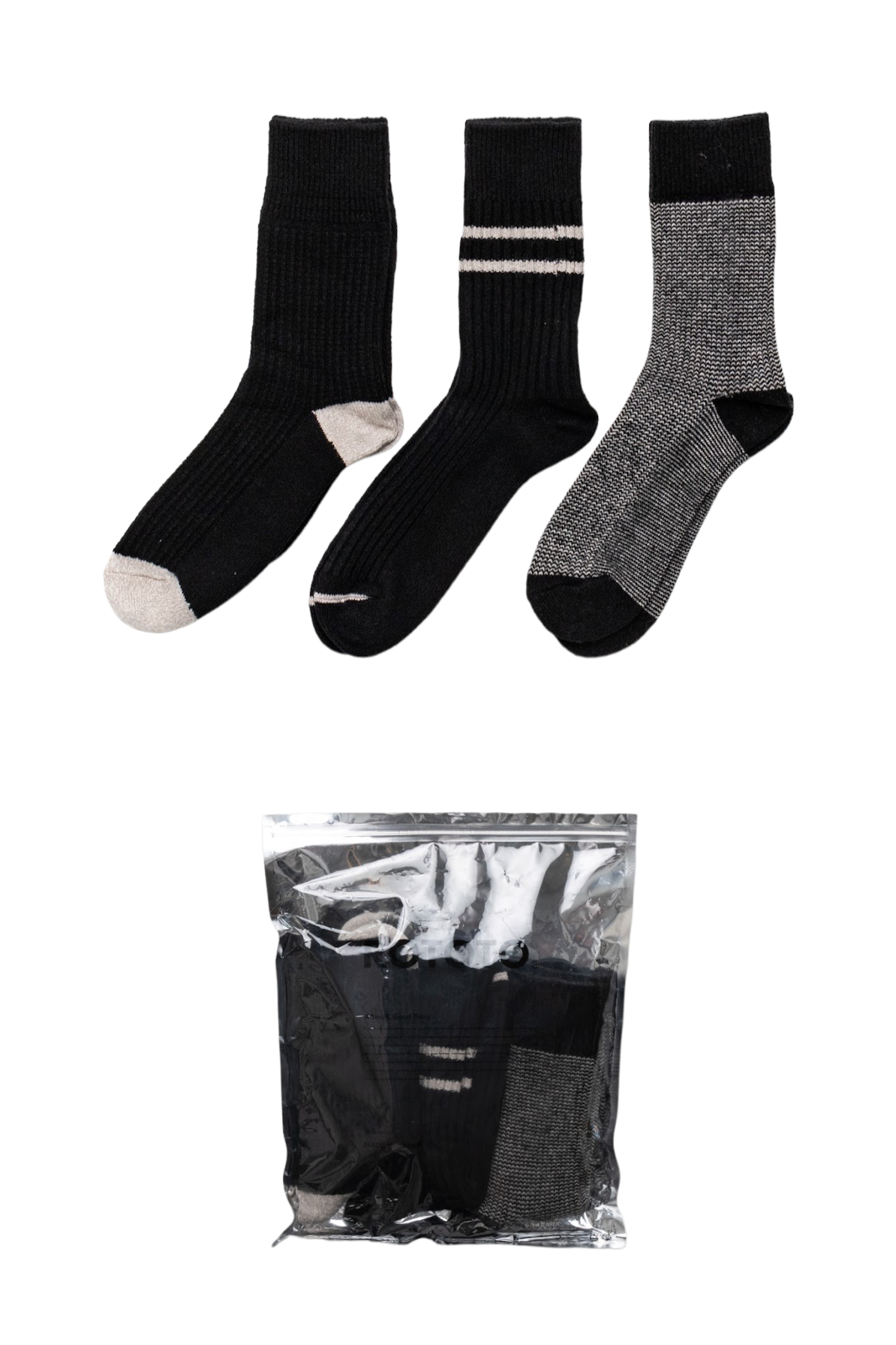 Recycle Cotton/Wool Daily 3 Pack Socks