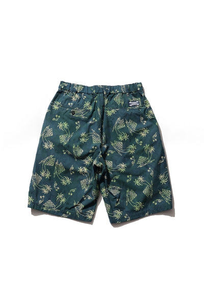 2 Pleats Relax Shorts - Green
