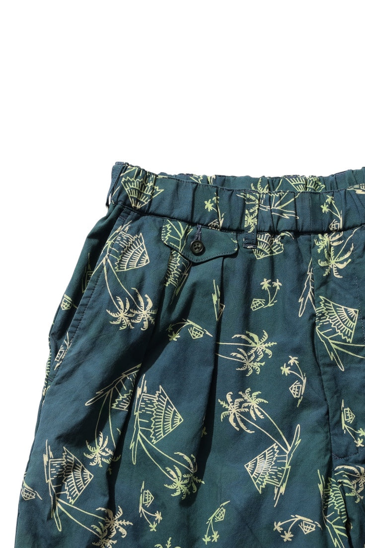 2 Pleats Relax Shorts - Green