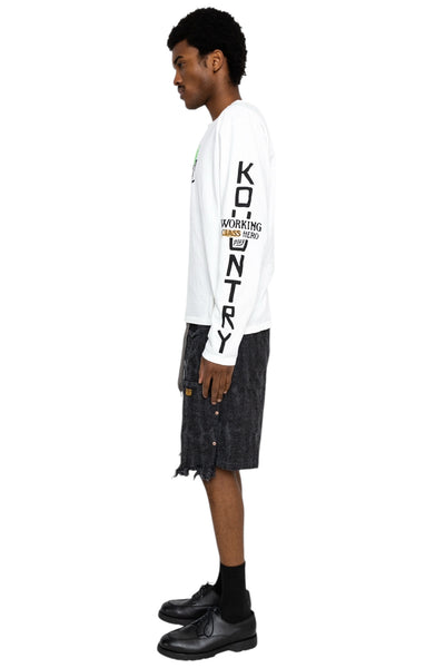 12oz MAGPIE Denim W-Knee EASY Shorts - Black x Black