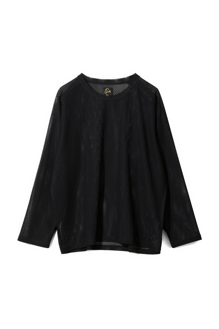NEEDLES L/S U-Neck Tee Geometric Raschel Lace - Black – BLUE IN