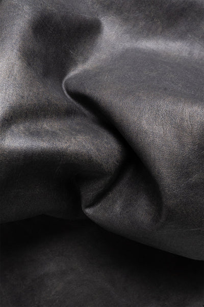 Painter Pants Lined Aged Fake Leather - Black