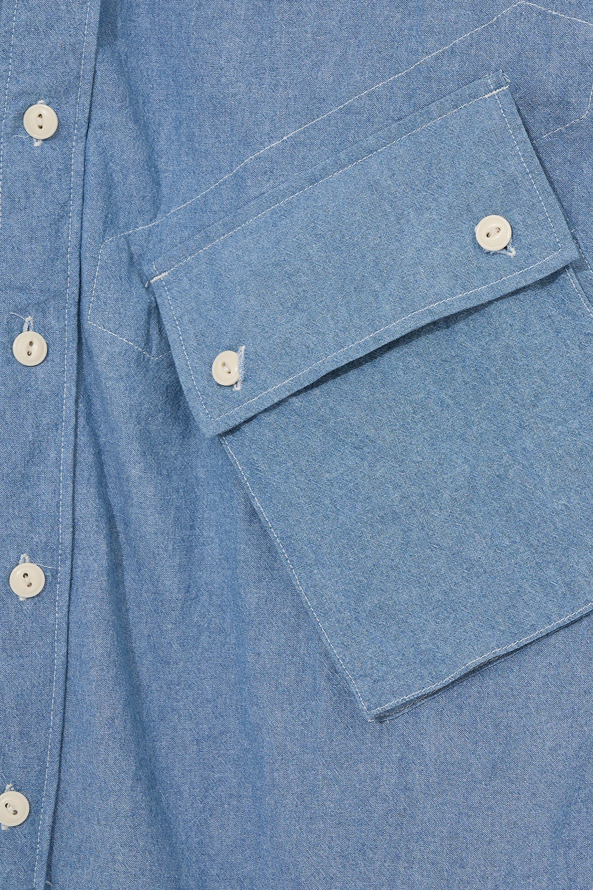 S/S Cargo Shirt for Nepenthes NY and Blue in Green - Light Blue