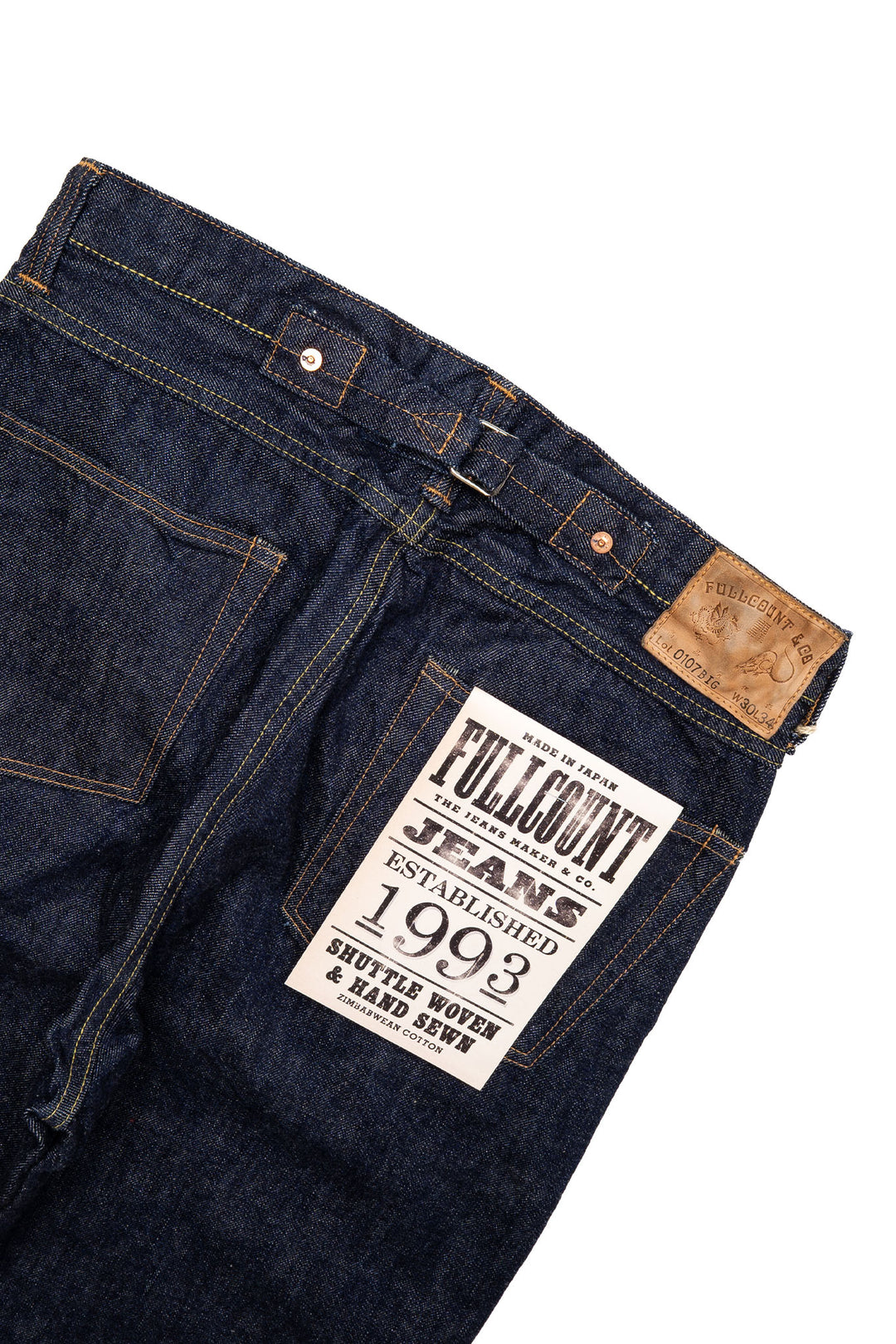 Fullcount 0107BIG 14oz Wide Straight (Blue in Green Exclusive Fit