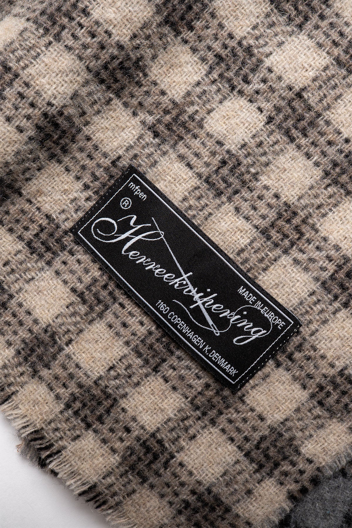 Scarf - Grey Double Faced Check
