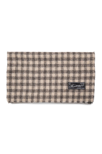 Scarf - Grey Double Faced Check