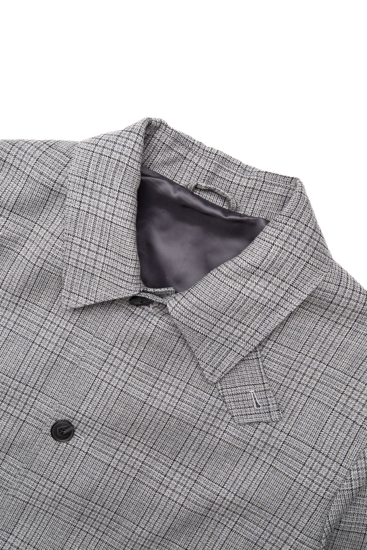 Client Coat - Grey Glen Check