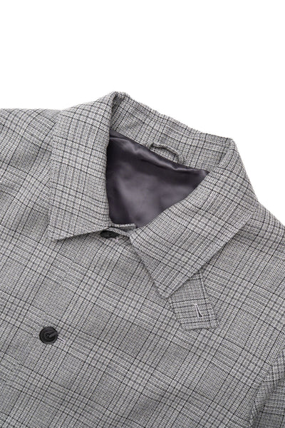 Client Coat - Grey Glen Check