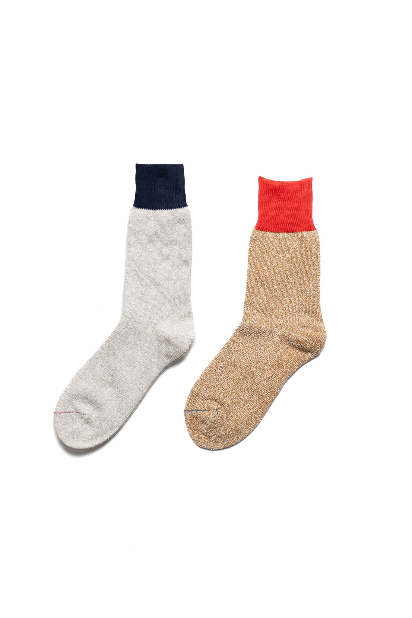Double Face Crew Socks - Silk & Cotton