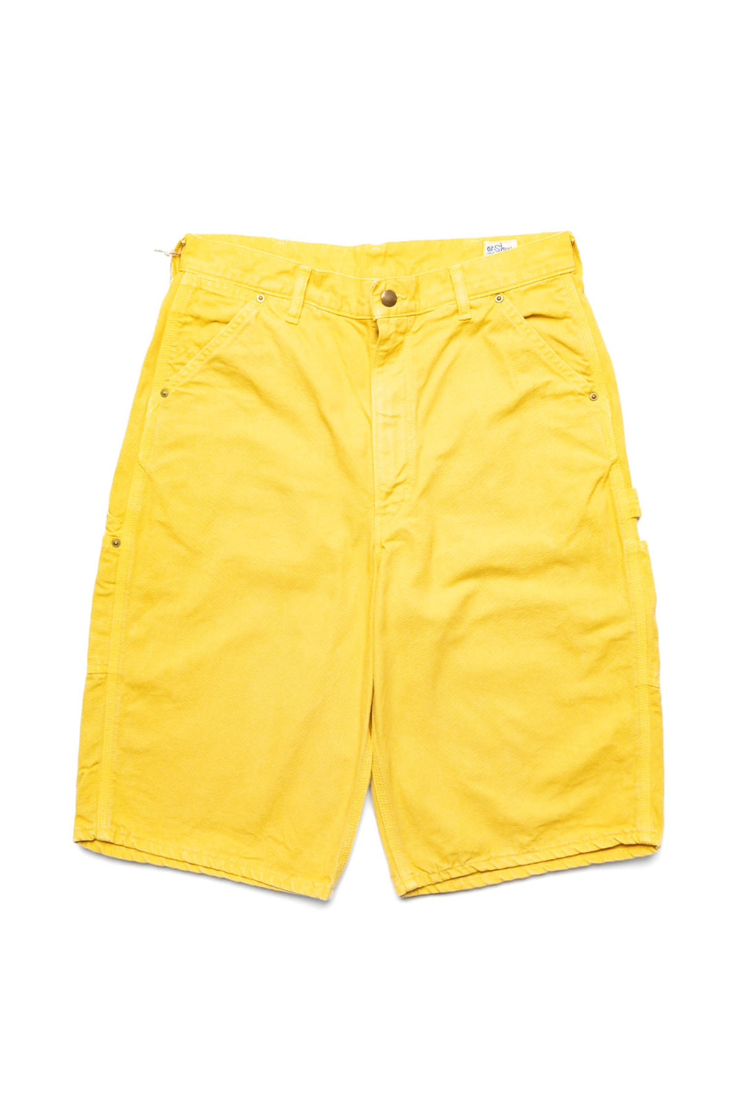 orSlow x Blue in Green Dad's Fit Oxford Painter Shorts - Yellow