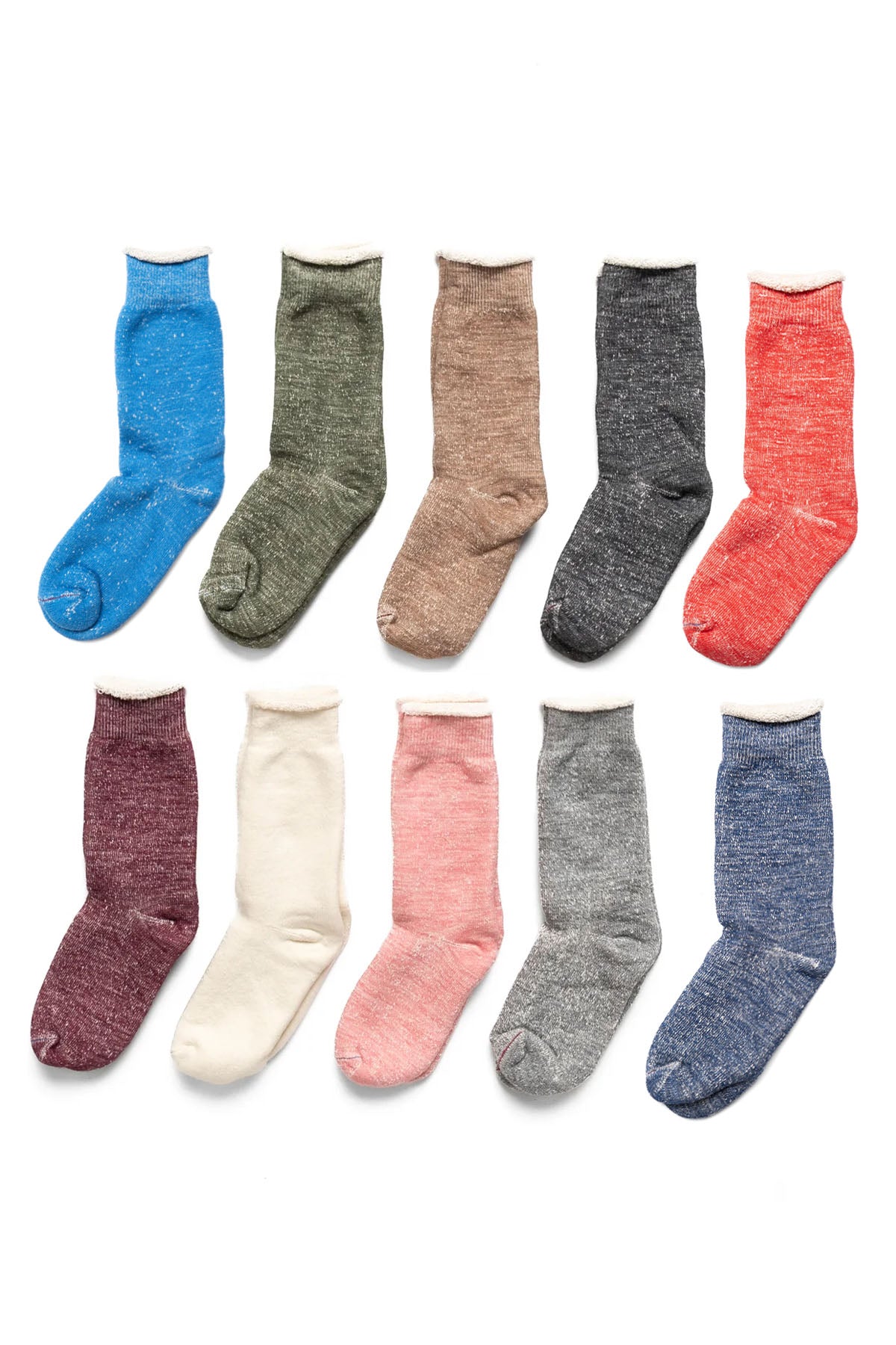 Double Face Crew Socks - Merino Wool & Organic Cotton