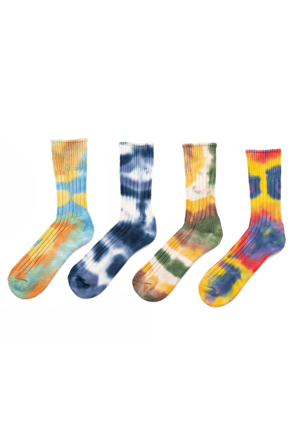 Chunky Ribbed Crew Socks "Tie-Dye"