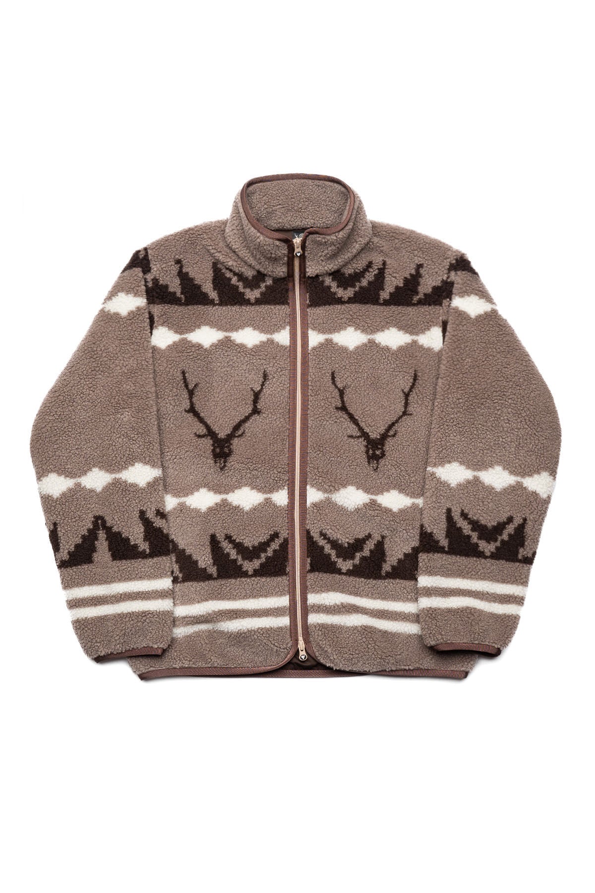 Piping Jacket - Boa Jacquard - Beige