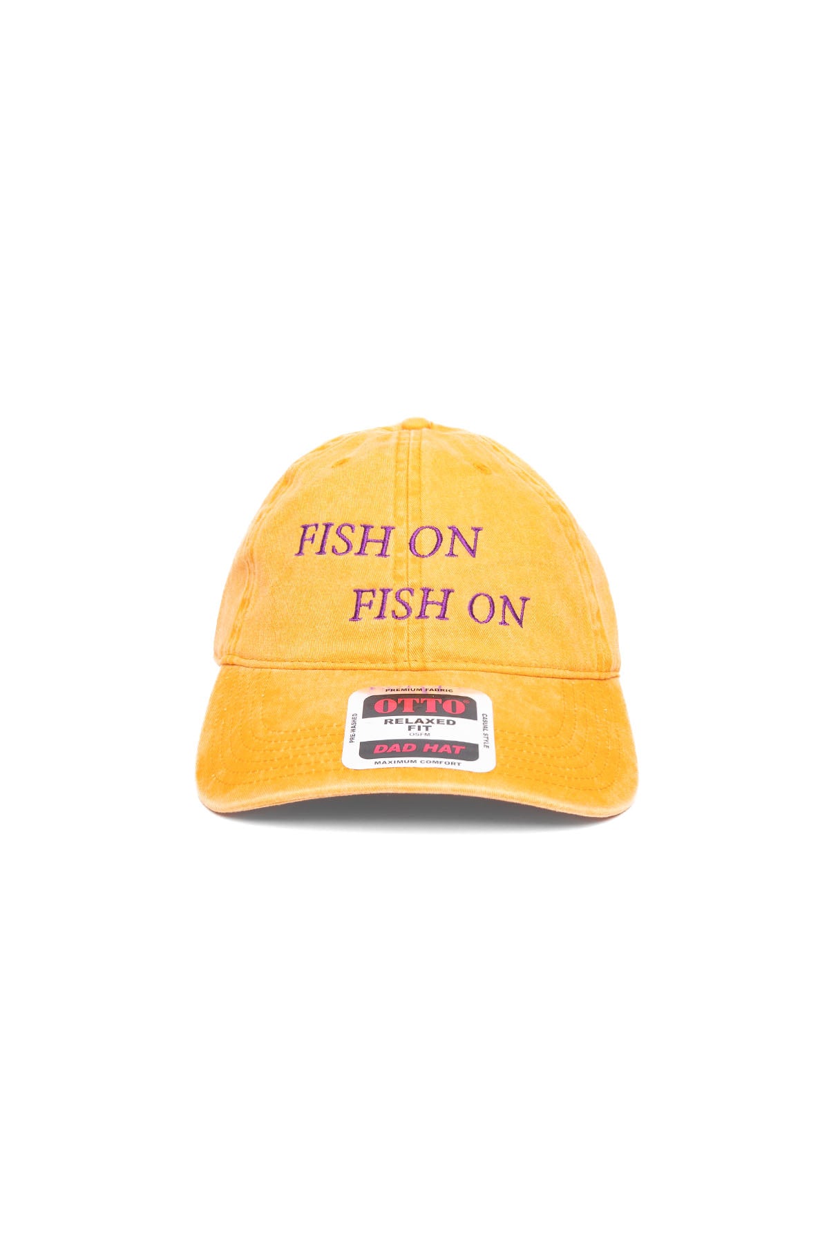 Strap Back Cap Fish On - Orange