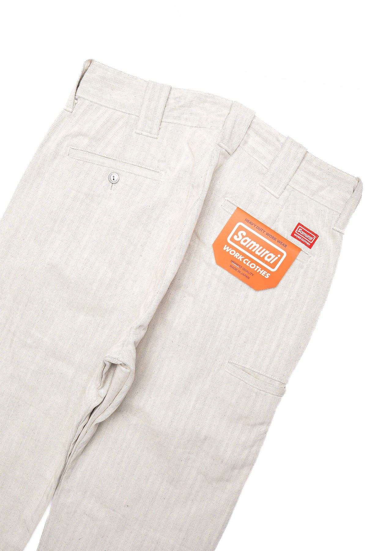 13oz "Gray Nep" HBT Wide Trousers - Oatmeal